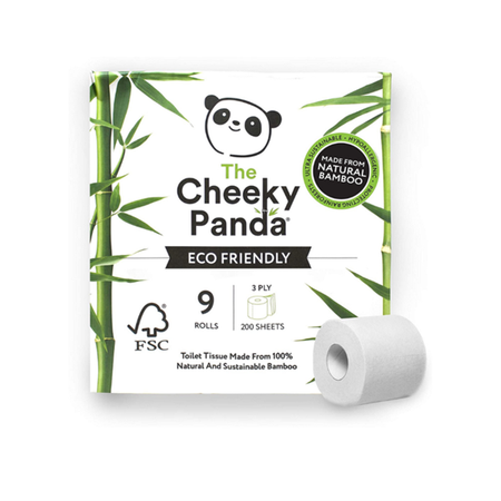 Papier toaletowy bambusowy 3-warstwowy 9rolek Cheeky Panda (BioPlanet)